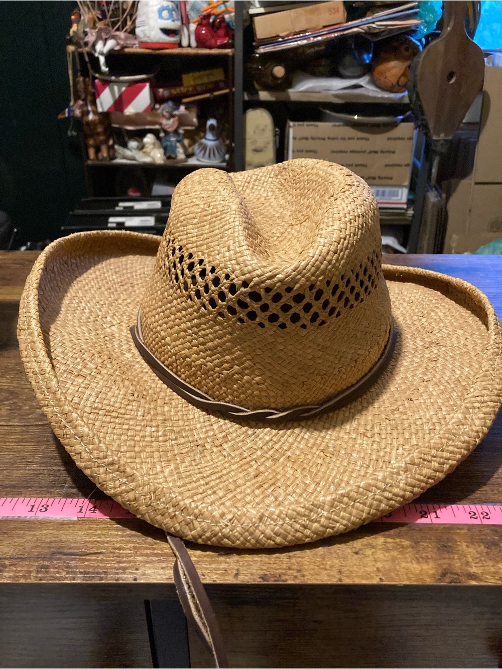 Vintage Shady Brady Dallas straw cowboy hat - Picture 7 of 7